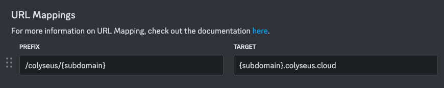 Production URL Mappings